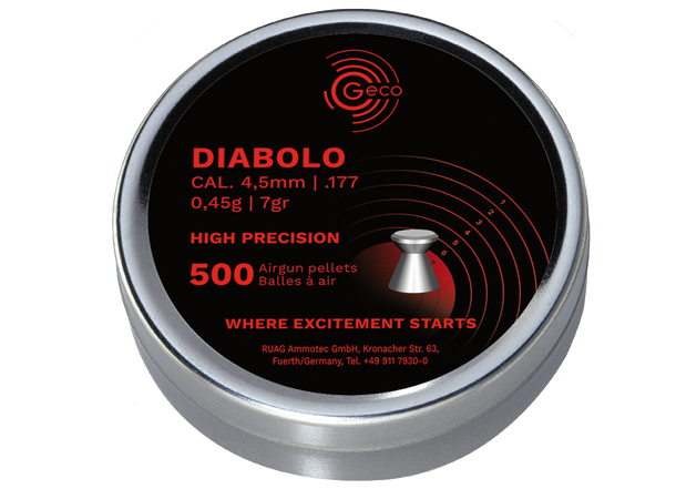 GECO Luftkuler Rifle/Pistol 4,5mm GECO Basic Line, 500stk, 0,45g/6,9gr 
