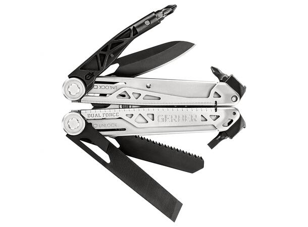 Gerber Dual Force Multiverktøy, 12 verktøy, vekt 340 gram 