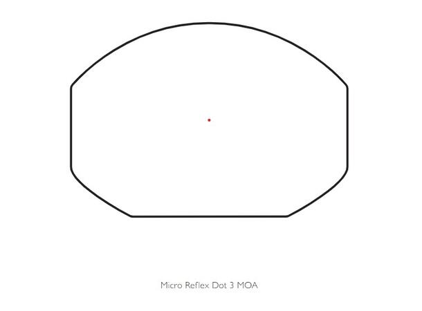 Hawke Reflex Sight "Wide View" 3 MOA Rød 8-trinns, 3 MOA Dot, Weaver feste 