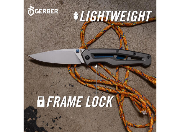 Gerber Paralite foldekniv Paralite silver/blue foldekniv 