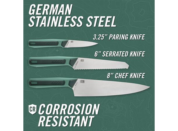 Gerber ComplEAT Knivsett med 3 kniver Knivsett fra Gerber med 3 kniver 