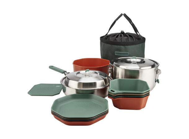 Gerber ComplEAT Matlagingssett 16 deler Sett med kjeler, panner og tallerkner 