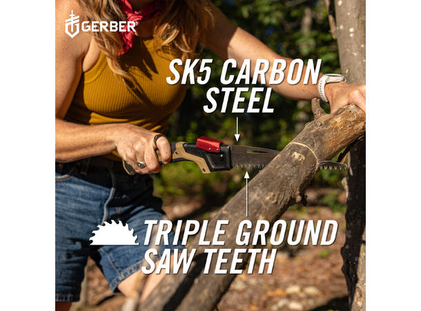 Gerber Bushcraft Saw Lett sammenleggbar sag med 20 cm blad 