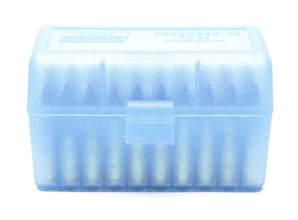 MTM Patronbokser blå Round Flip Top 