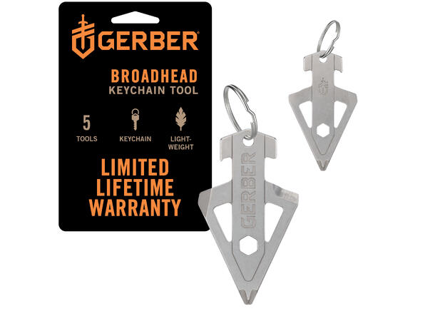 Gerber Keychain Broadhead Silver Nøkkelring med tre verktøy 