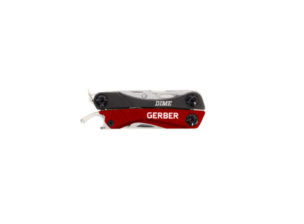 Gerber Dime Red Multiverktøy, 10 Verktøy, Vekt 62g 