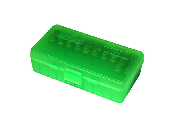 MTM Patronboks 50-skd Pistol 50-skd patronboks, gjennomsiktig grå 