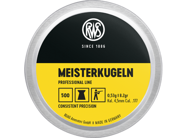 RWS Luftkuler Rifle 4,5mm Meisterkugeln RWS Proff Line, 500stk, 0,53g/8,2gr 
